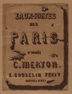 Titre des Eaux-fortes sur Paris: Copertina, 1871