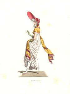 Donna alla moda Merveilleuse, Francia da Edmond Lechevallier Chevignard