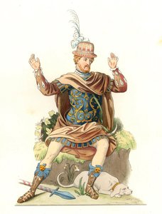 Gentiluomo francese in costume antico da Edmond Lechevallier Chevignard