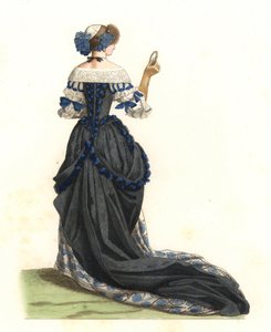 Donna francese in abito da città, nobiltà francese da Edmond Lechevallier Chevignard