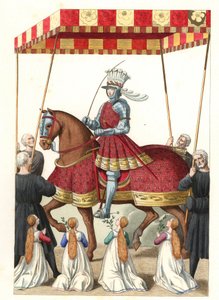 Re Luigi XII di Francia (dopo una miniatura di Jean Marot) - Litografia da un
