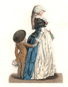 Giovane donna francese con un bambino da Edmond Lechevallier Chevignard