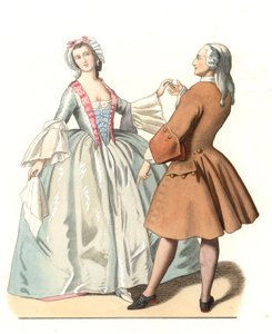 Maestro di danza e un giovane veneziano, lezione di danza in Italia XVIII secolo da Edmond Lechevallier Chevignard