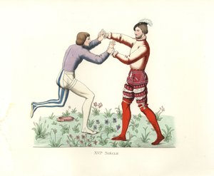 Lottatori francesi da Edmond Lechevallier Chevignard