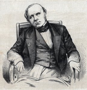 Ritratto di Augustin Thierry (1795-1856), storico francese. Incisione di Chevignard in 