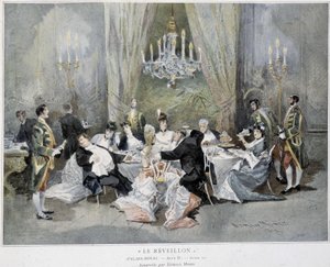 Capodanno - Acquerello, di Edmond Morin