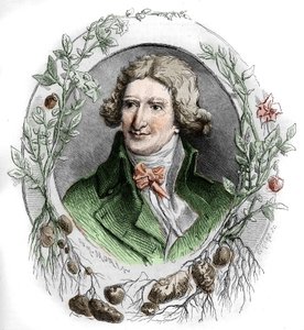 Ritratto di Antoine Augustin Parmentier (1737-1813), farmacista militare e agronomo francese. Incisione di Edmond Morin da Edmond Morin