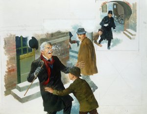 Una palla di neve, da Cuore, di Edmondo De Amicis, disegno