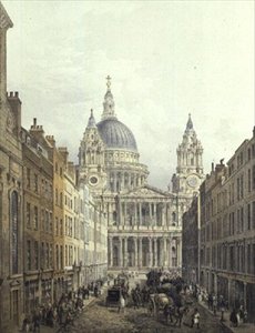Cattedrale di San Paolo, vista da Ludgate Hill da Edmund (after) Walker