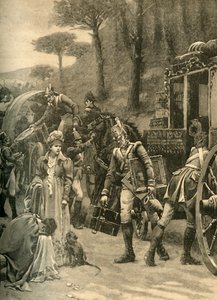 Fuga del Re Giuseppe Bonaparte da Vitoria, Spagna, 1813 c1890 da Edmund Blair Leighton
