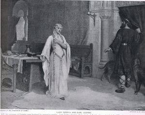 Lady Godiva e il conte Leofric, illustrazione da 