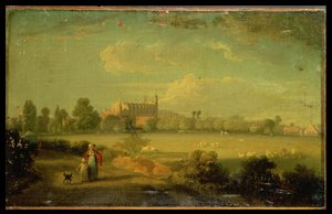 Veduta di Eton dai campi da gioco da Edmund Bristow