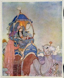 Una principessa che cavalca un cammello