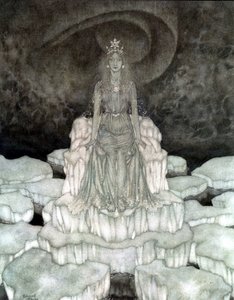 La Regina delle Nevi: La Regina delle Nevi in Maestà da Edmund Dulac
