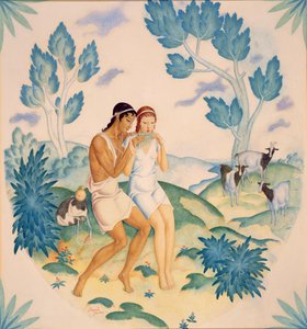 La giovane coppia, Dafni e Cloe da Edmund Dulac
