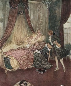 La bella addormentata: il principe azzurro scopre la ragazza addormentata da Edmund Dulac