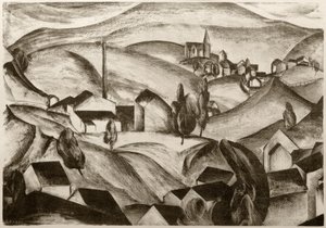 Paesaggio con case da Edmund Fabry