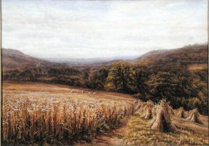 Tempo di raccolta vicino ad Ashburton da Edmund George Warren