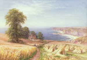 Tempo di raccolto vicino al mare, 1881 da Edmund George Warren