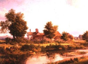 Veduta di Unstead House, vicino a Bramley da Edmund Gill