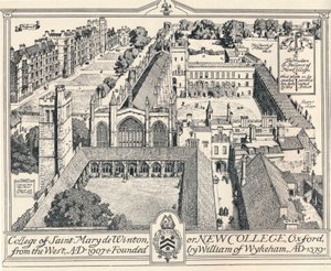 New College, Oxford, c1905 da Edmund Hort New
