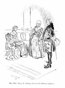 Illustrazione per I rivali di Sheridan (incisione) da Edmund Joseph (after) Sullivan