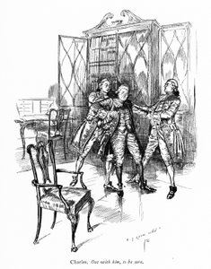 Illustrazione per La scuola della maldicenza di Sheridan (incisione) da Edmund Joseph (after) Sullivan