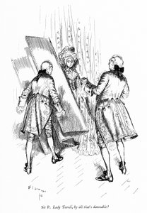 Illustrazione per La scuola della maldicenza di Sheridan da Edmund Joseph (after) Sullivan