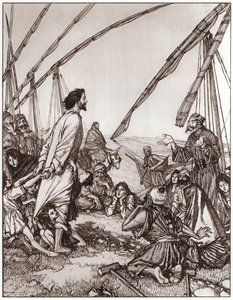 Gesù chiede: Chi è il Mio Prossimo? da Edmund Joseph Sullivan