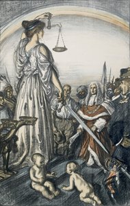 Il regno della giustizia, 1917 (litografia) da Edmund Joseph Sullivan