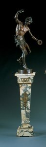 Fusione dopo un modello di Goldscheider, modellato come un satiro danzante che suona i cembali da Edmund Klotz