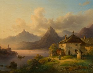 Paesaggio con lago di montagna da Edmund Mahlknecht
