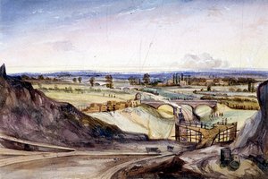 Veduta generale di Hampstead, Londra, 1837 da Edmund Marks
