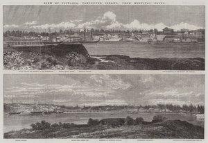 Veduta di Victoria, Isola di Vancouver, da Hospital Point