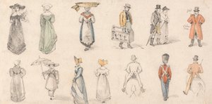 Studi di figure: donne, commercianti, ecc. da Edmund Thomas Parris