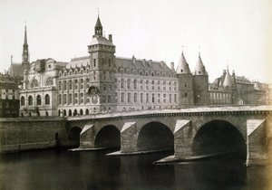 La "Conciergerie" e il "pont au Change", c. 1854 da Edouard Denis Baldus