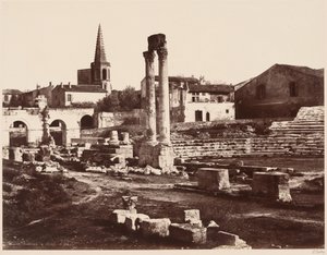 Theatre Romain a Arles (Teatro Romano di Arles), c. 1855 (foto) da Edouard Denis Baldus