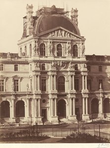 Veduta del Louvre, 1855-1857 (foto) da Edouard Denis Baldus