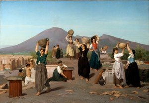 Scena di scavi a Pompei da Edouard Alexandre Sain