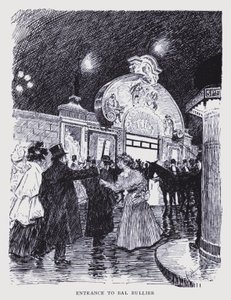 Parigi bohémien: Ingresso del Bal Bullier (litografia)