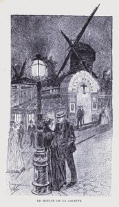 Parigi bohémien: Le Moulin de la Galette (litografia) da Edouard Alfred (1875 1954) Cucuel