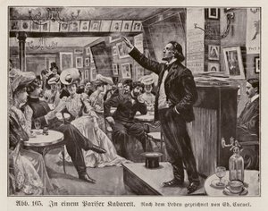 In un cabaret parigino (incisione)