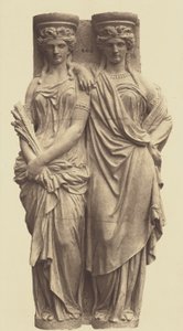 [Cariatidi di Astyanax Bosio, decorazione del Louvre, Parigi]. da Édouard Baldus