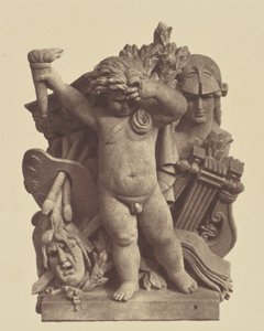 ["Les Beaux-arts", scultura di Nicolas Guillemin, decorazione del Louvre, Parigi]. da Édouard Baldus