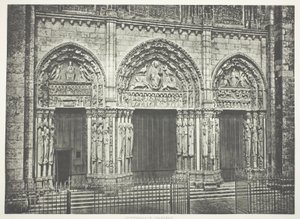 Portale principale della Cattedrale di Chartres da Édouard Baldus