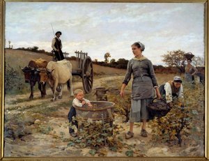Angolo di vigna in Linguadoca Dipinto di Edouard Debat Ponsan (1847-1913) 1886 Nantes, Museo delle Belle Arti da Edouard Debat Ponsan