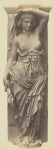 Cariatide di Victor Vilain, Decorazione del Louvre, Parigi da Edouard Denis Baldus