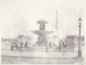Fontana, Place de la Concorde, Parigi da Edouard Denis Baldus