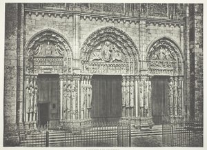 Portale principale della Cattedrale di Chartres da Edouard Denis Baldus