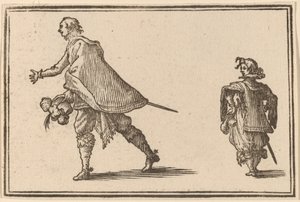 Gentiluomo e il suo paggio da Edouard Eckman after Jacques Callot